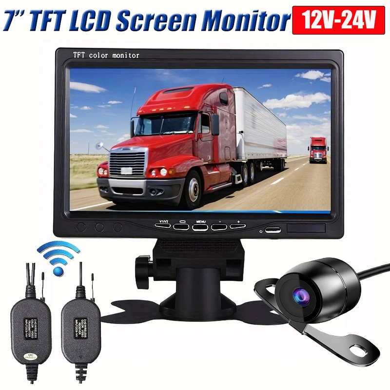 Беспроводной автомобильный Стайлинг 7-дюймовый TFT ЖК-экран монитор дисплей для