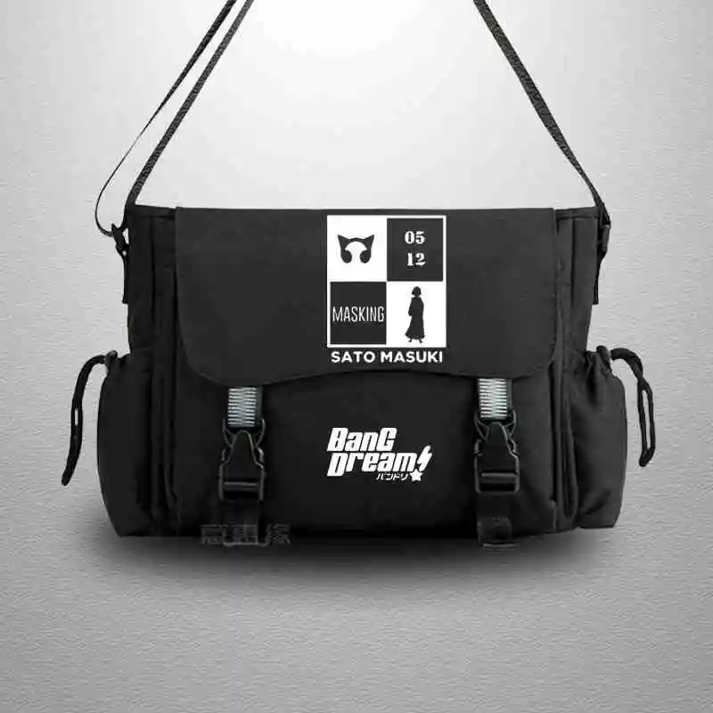 Аниме BanG Dream Roselia Bangdream для мужчин и женщин черная сумка на плечо школьная хранения