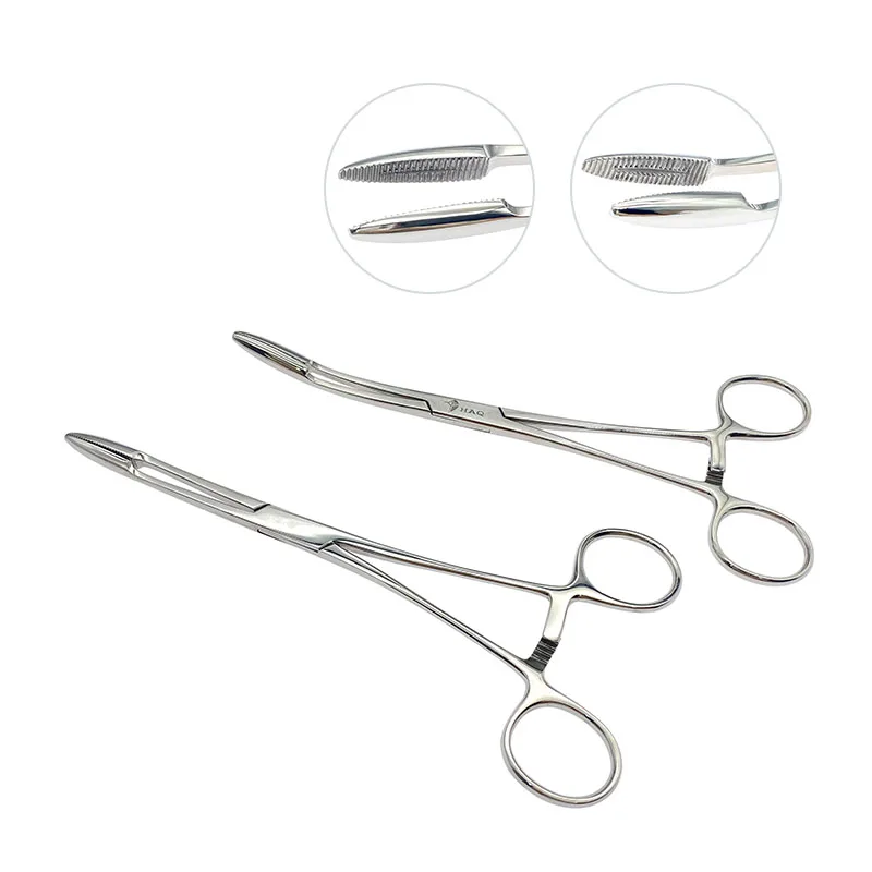 

Dressing Forceps Pliers Stainless Steel Straight Curved Surgical Instruments 1pc