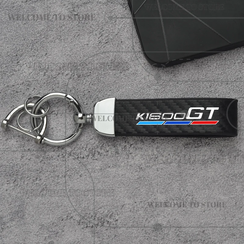 Фото Углеродное волокно для K1600GT GTL K1600B Эмблема Великой Америки Модный кожаный брелок для мужчин и женщин Мотоциклетный брелок для ключей Мотоаксессуары №2