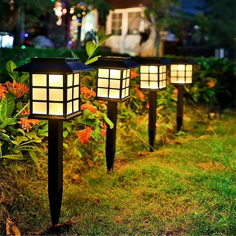 Solar LED Lawn Light Outdoor Waterproof Garden Decor Lamp for Pavilion Yard Landscape Buried Lamps Garden Lawn Lights