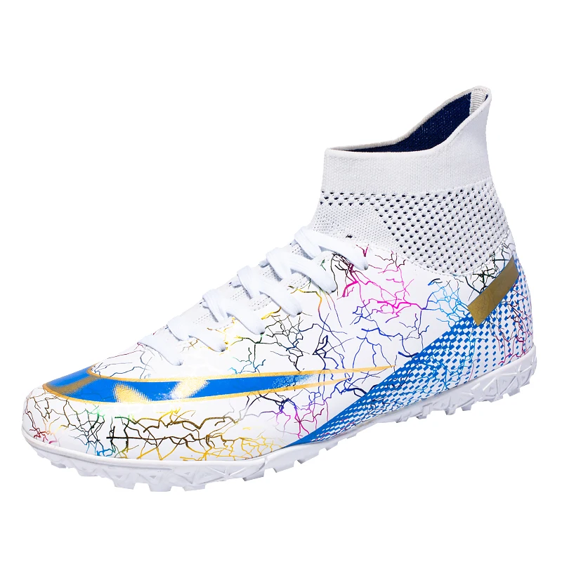 Children's High Ankle Anti slip Nail Grass Football Shoe Adult Professional FG/TF Football Shoe Anti slip Long Nail Football Sho