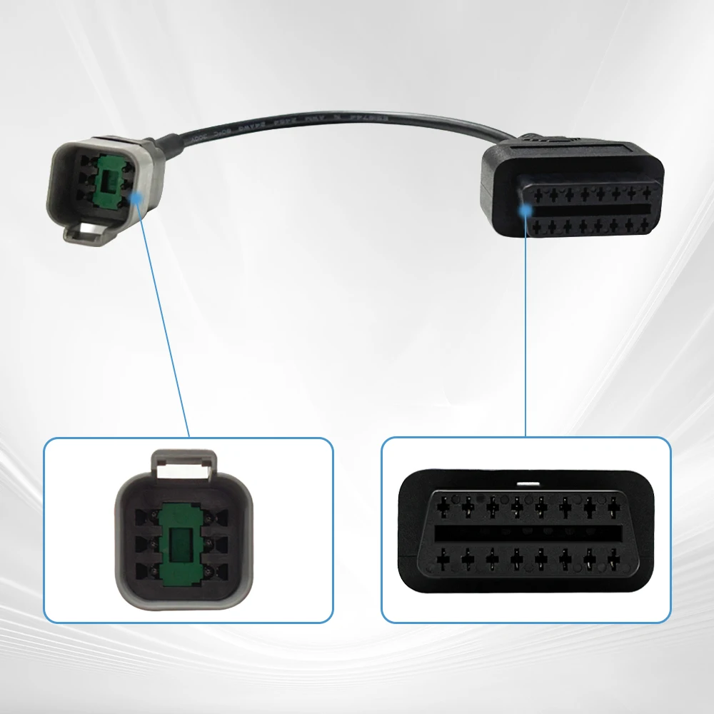 

OBD2 Diagnostic Cable For Yanmar Engine System 6 Pin to 16 Pin For 24V Diesel Vehicles OBDII Car Diagnostic Adapter Connector
