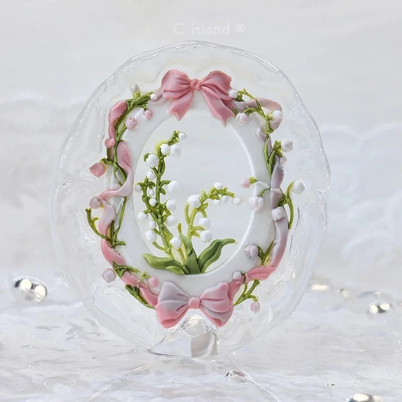 Печать огня латунный штамп водяной ландыш мороженое торт тиснение латунная