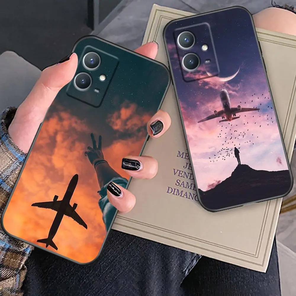 

Case For VIVO Y20 Y21 Y50 Y53 Y55 Y66 Y67 Y69 Y71 Y72 Y75 Y76 Y79 Y85 Y91 Y93 Y97 V25 PRO 5G Case Plane Airplane Eiffel Tower