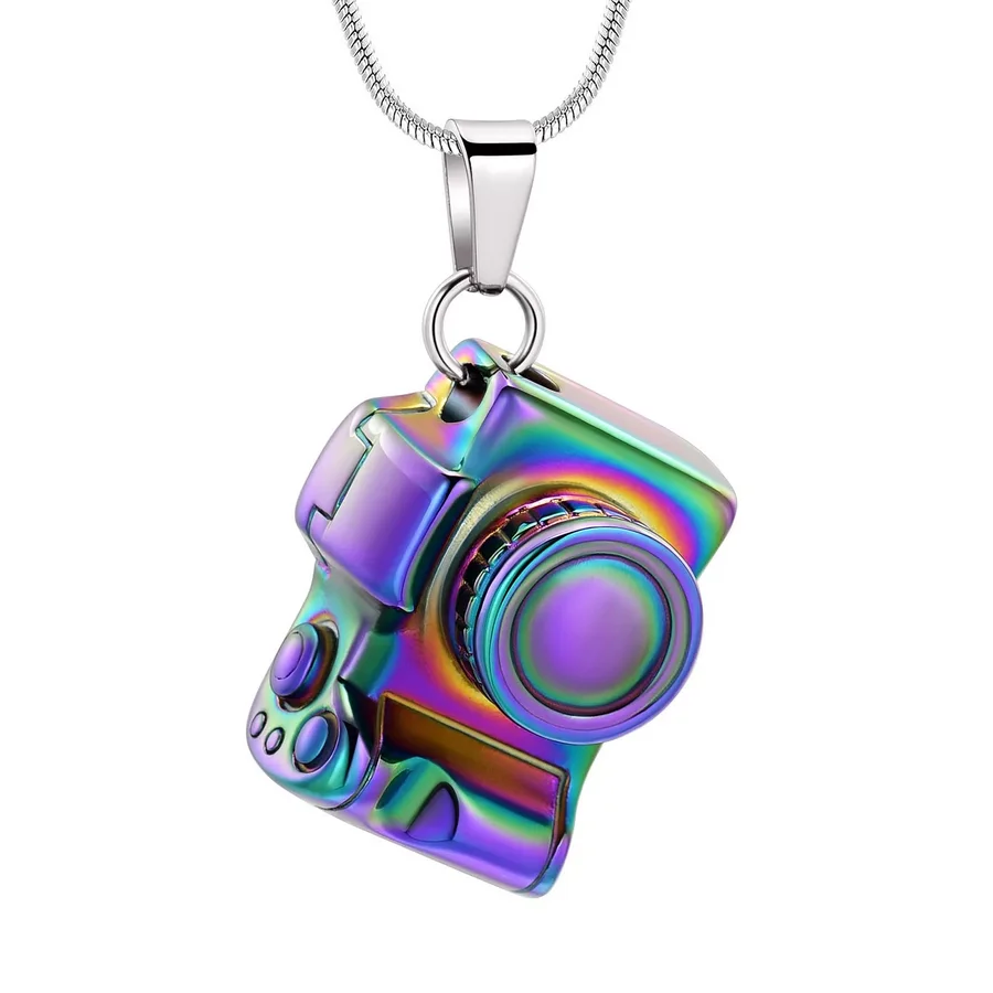 Новейшая камера кремационное ожерелье круто для мужчин и женщин хранение пепла украшения EDC мемориальная урна медальон из нержавеющей стали.