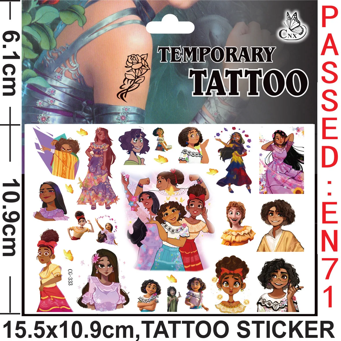 Наклейки-татуировки в стиле аниме водостойкие |