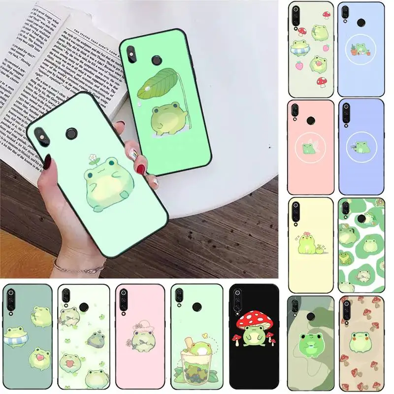 

FHNBLJ Mint green Funny The Frog cute Phone Case For Redmi K20 4X GO for Redmi 6pro 7 7A 6 6A 8 5plus note 9 pro Capa