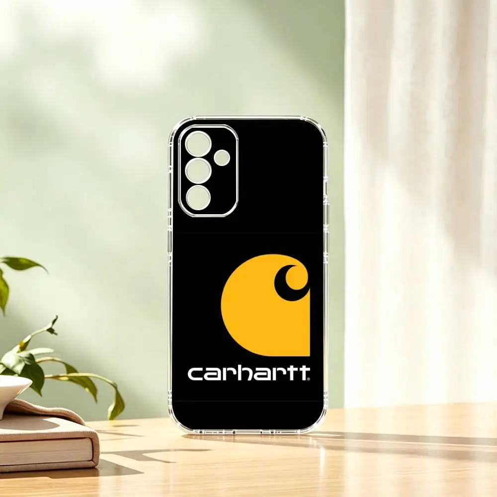 Фото Модный чехол для телефона с логотипом C-Carhartt для Samsung A10,12,20,21S,30,31,40,50,51,52,70,71, прозрачный чехол №3