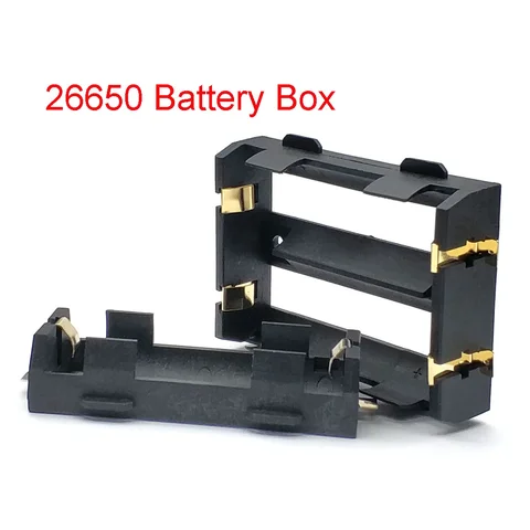 Держатель батареи SZEKS 26650 Battery Holder SMD черного цвета