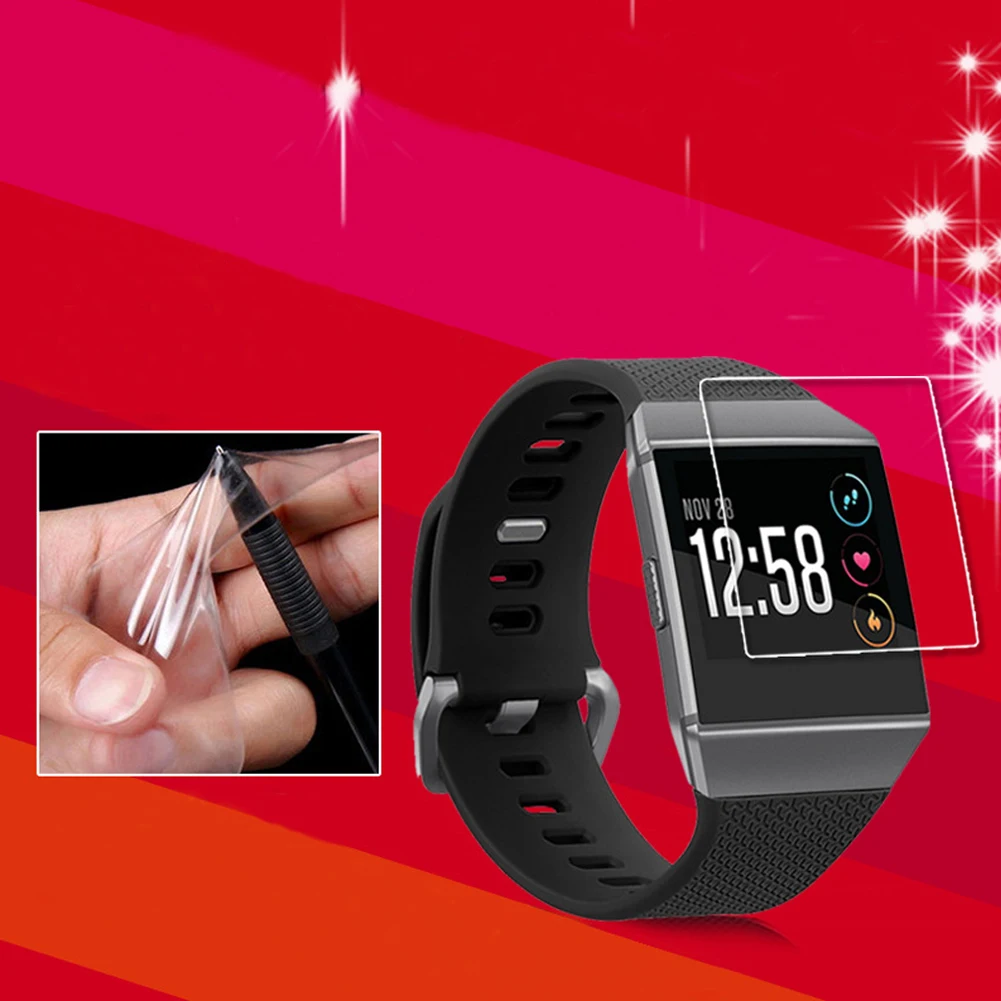 

SmartWatch Easy Clean Water Resistant Accessories TPU Practical Anti-scratch Arc Edge Screen Protector Film For Fitbit Ionic