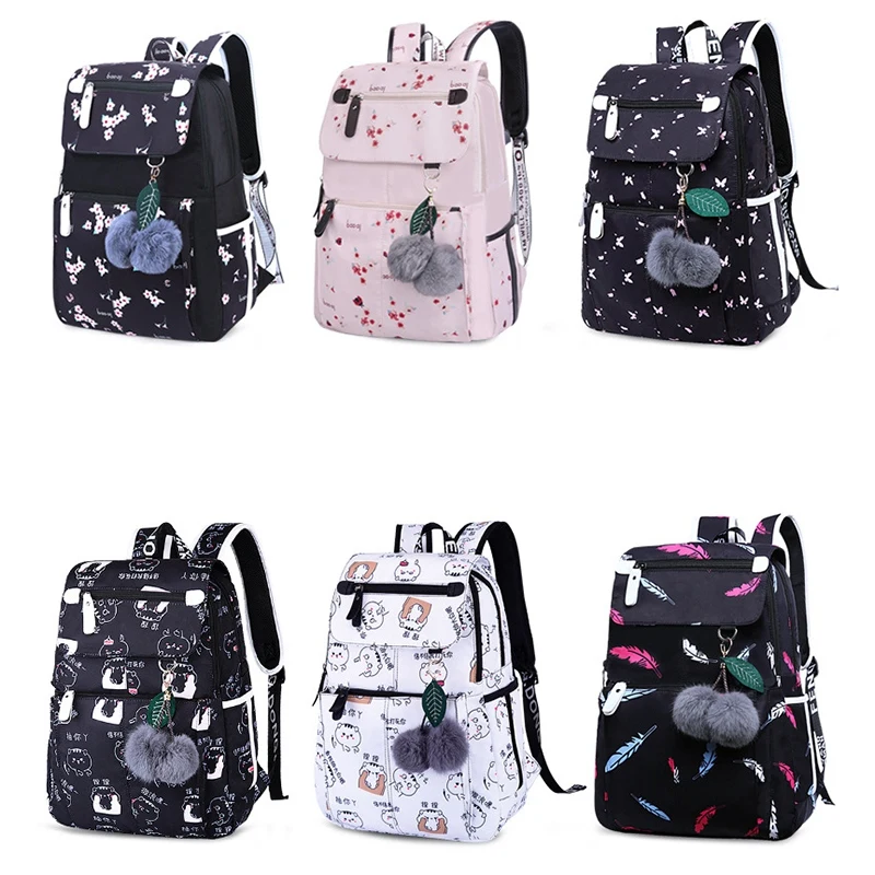 

School Bags For Girls Female Laptop Backpack Usb Backpack Children Backpacks Cute Cat School Backpack For Girls Bag Pack