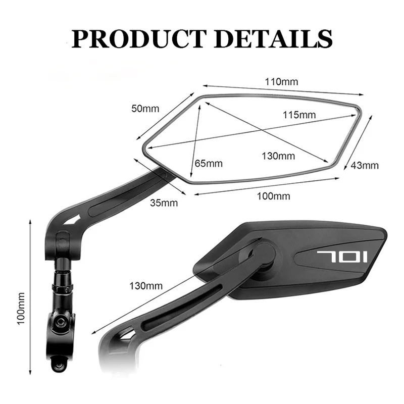 For Husqvarna 401 701 Svartpilen VITPILEN Accessories Motorcycle Adjustabale Side Rearview Mirrors CNC Rear View Mirror