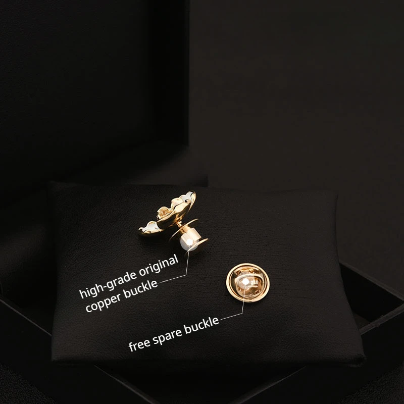 Exquisite Flower Brooch Women's High-Grade Small Collar Pin Suit Neckline Buckle Fashion Clothing Accessories Fine Jewelry Gifts