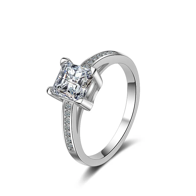 

100% 925 Sterling Silver Origin 1.5 Carats Diamond Ring Gemstone for Women Anillos De Wedding Bands Engagement Bizuteria Rings