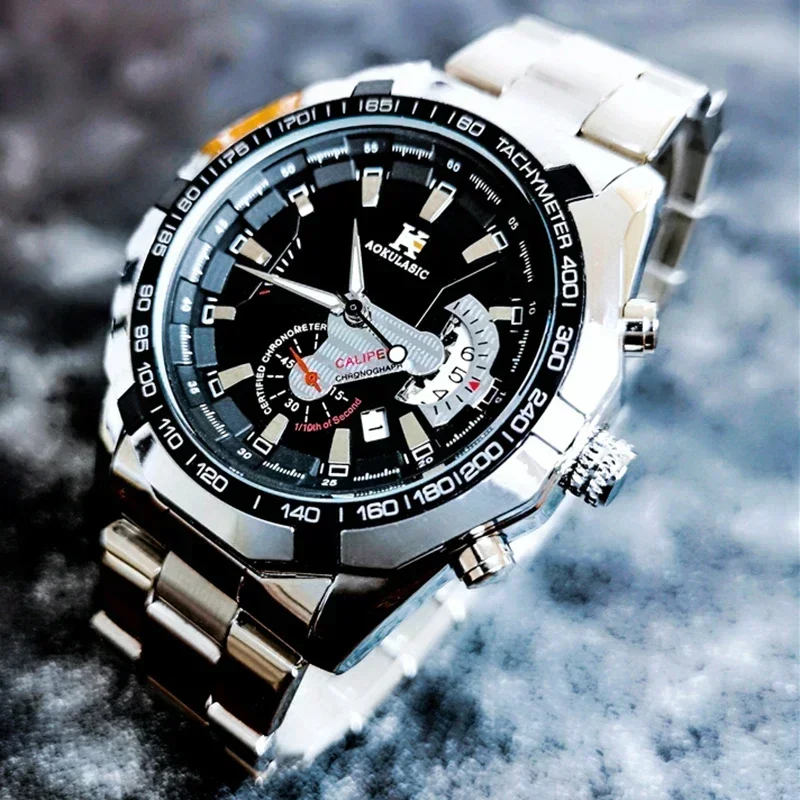 AOKULASIC лучший бренд мужские механические часы деловые автоматические наручные из