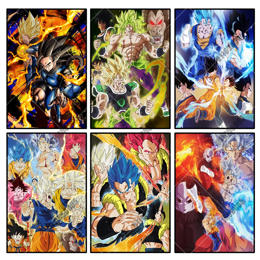 

Peripheral Anime Dragon Ball Poster Decorative Canvas Painting Prints Vegeta Wall Art Home Decoration Room Decor Christma Gifts