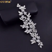 2pcslot glitter crystals sewn rhinestones applique patches rhinestones for needlework bridal sash belt sew on for wedding dress