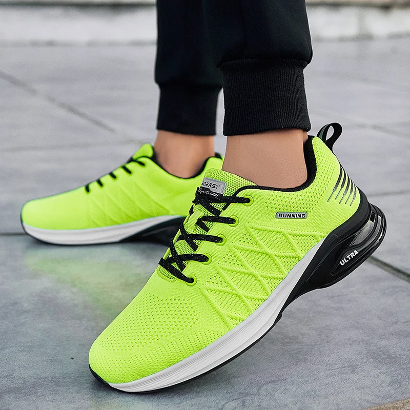 R. Xjian Spring And Summer Men's Flying Weaving Cross Country Running Sports Leisure Cushioning Breathable Mountaineering Shoes