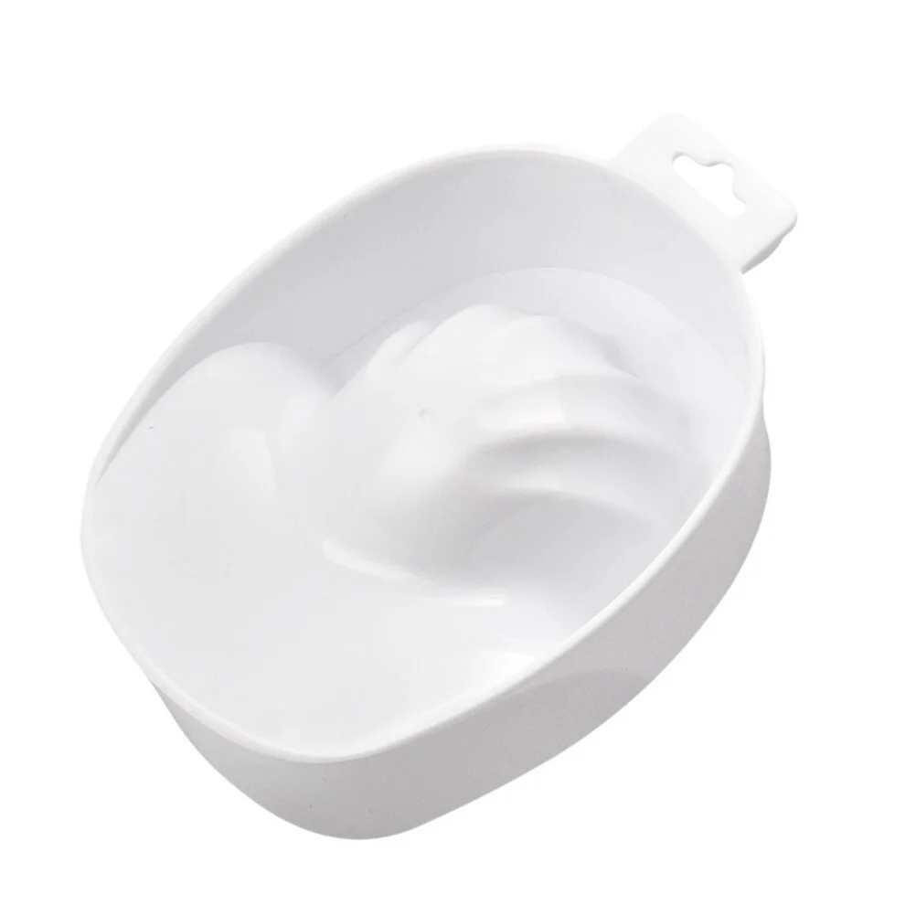 

1Pc Single-layer Soaking Bowl Nail Removal Bowl Rectangular Nail Care Bowl Manicure Care Bowl (White)