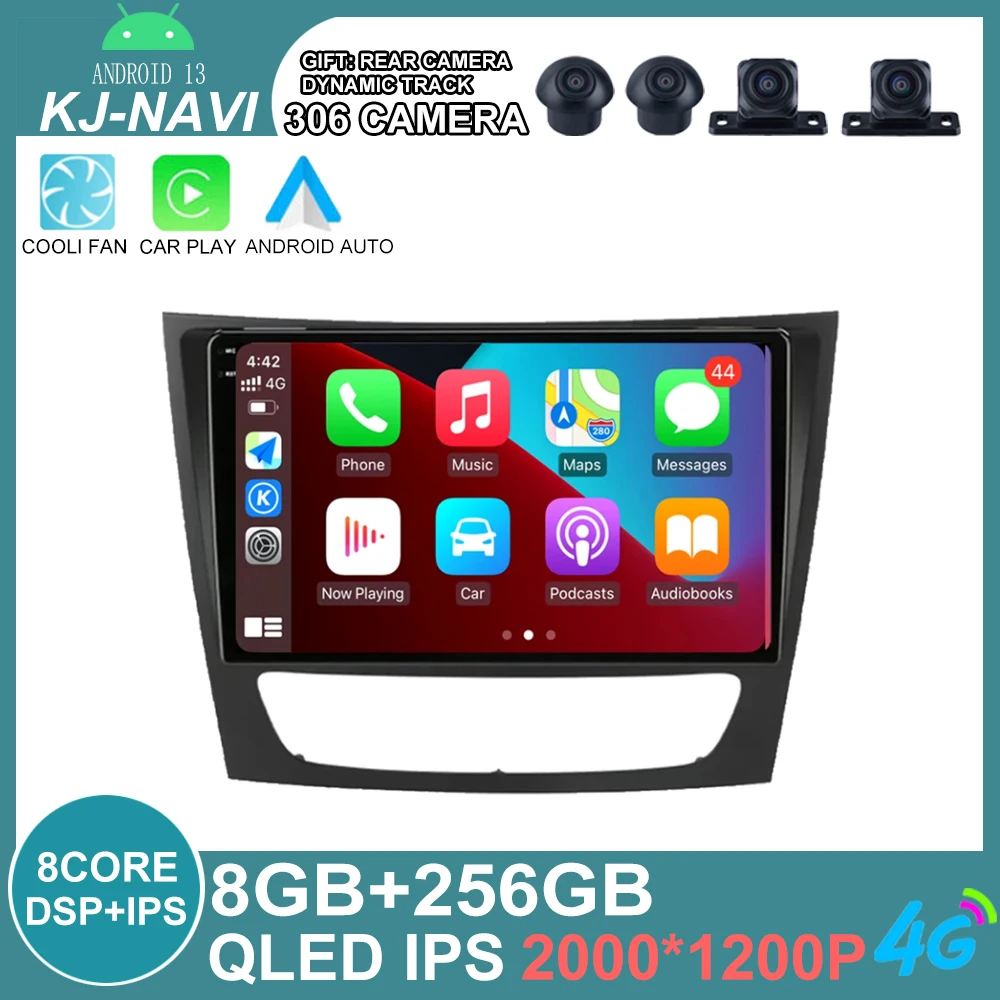 

Android 13 For Mercedes Benz E-class W211 E200 E220 E300 E350 E240 E270 E280 CLS CLASS W219 Car Radio GPS Player DSP QLED Screen