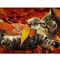 5d diamond painting full drilldeciduous autumn cat by number kits diy diamond set arts craft decorations 00452