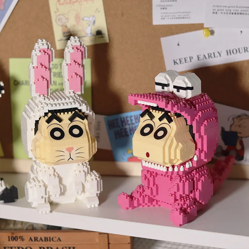 Подлинный BALODY Crayon Shin-chan строительные блоки крошечные частицы собранные детские