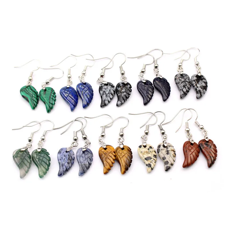 Серьги olly из натурального кварцевого камня с бриллиантами аметистом Лазуритом