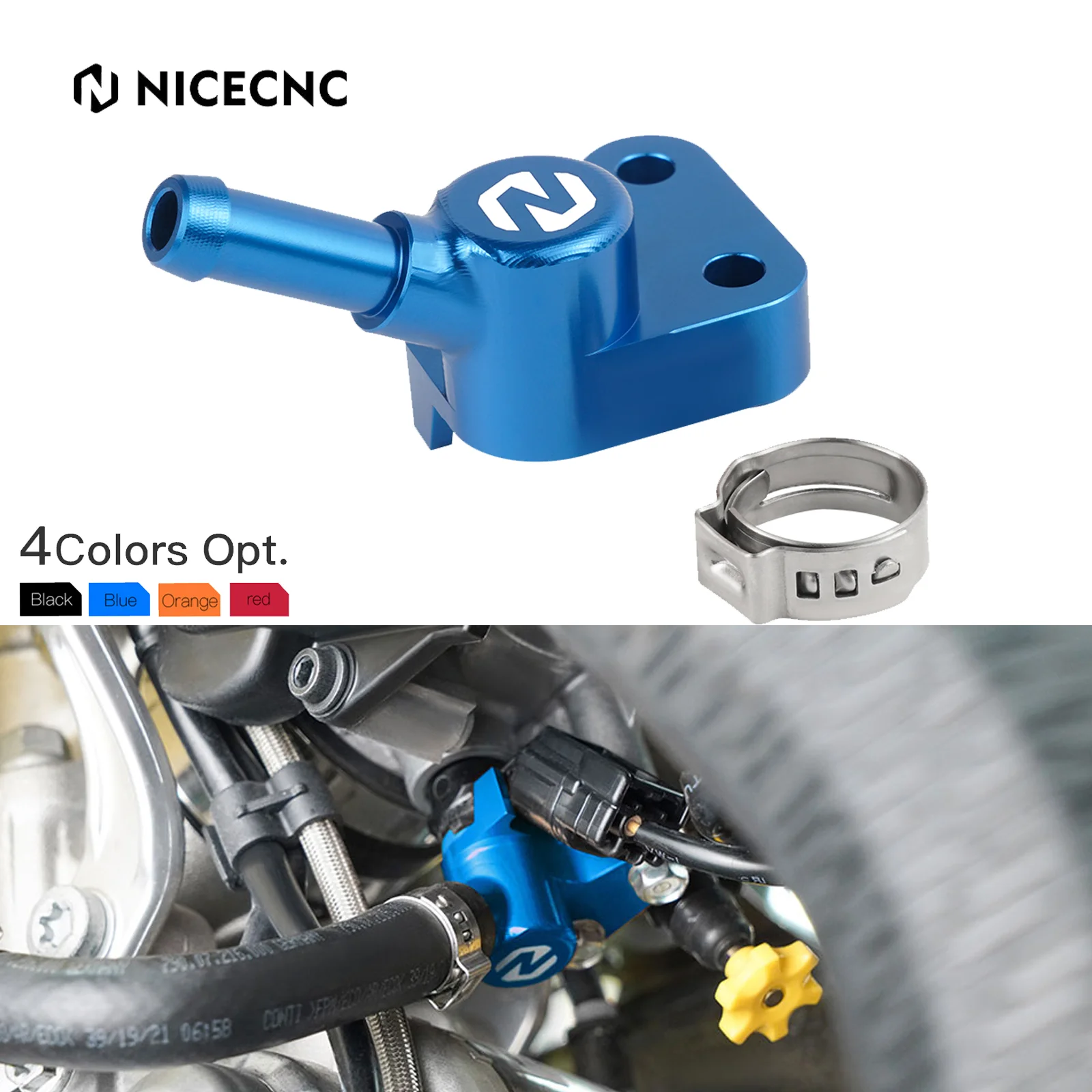 

NiceCNC Fuel Rail Line Connector For Husqvarna FE FX FS 250 350 450 501 2017-2023 FC 250 350 450 2016-2023 2022 For KTM GasGas