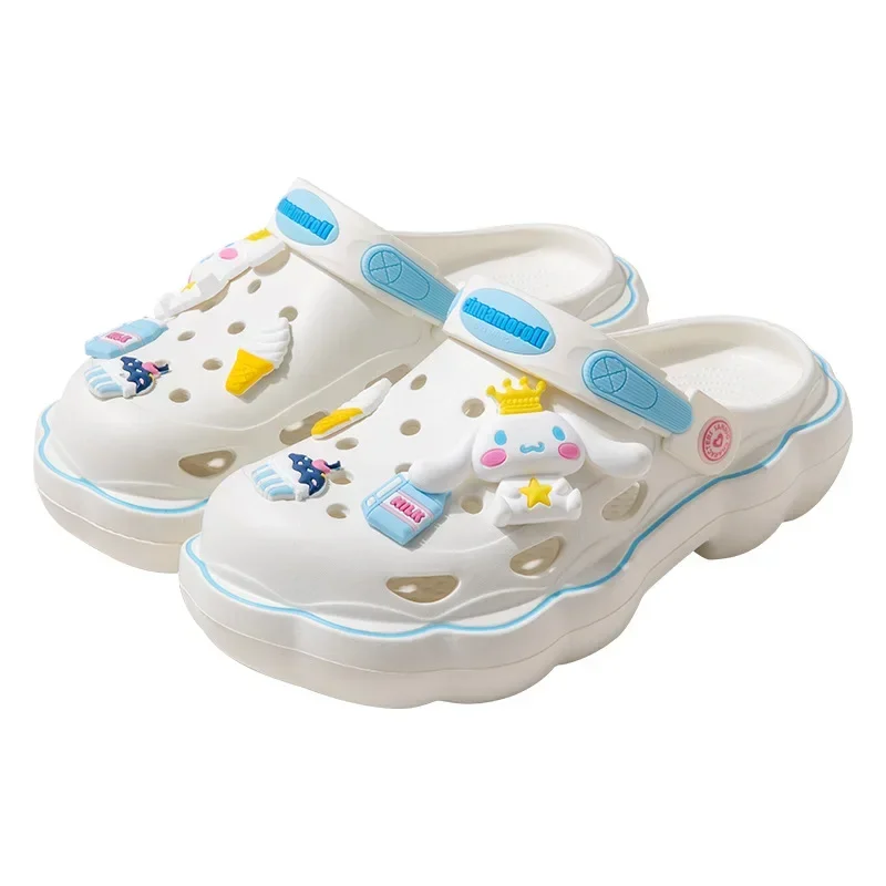 Sanrio Hello Kitty Crocs обувь женская Cinnamoroll мультфильм анимационные аксессуары толстая