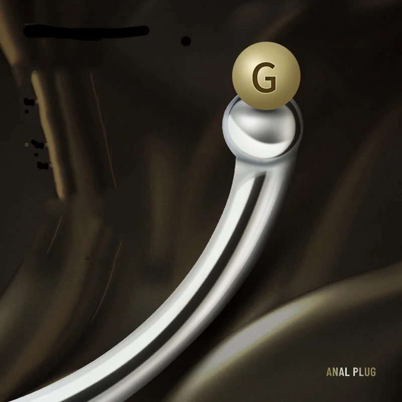 Металлическая анальная пробка с двойной головкой массажер простаты G-точка