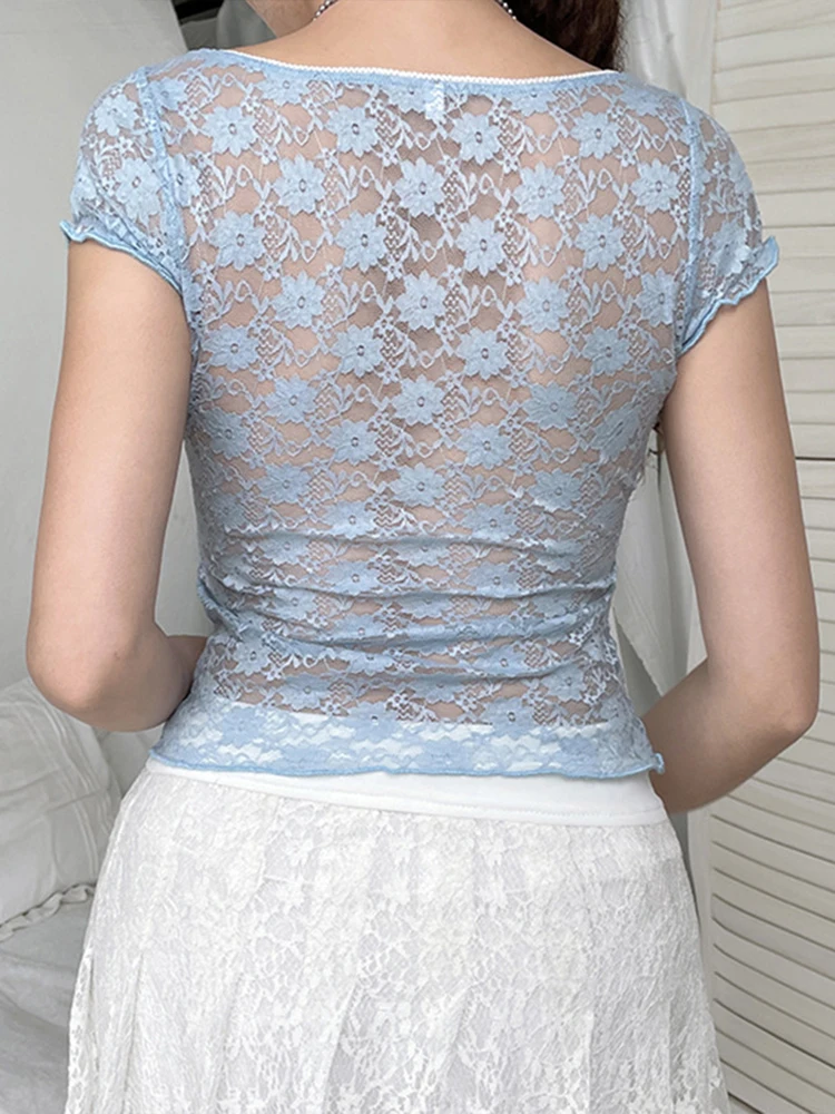 Женская Винтажная футболка с бантом Y2k летняя корейская мода укороченный топ в