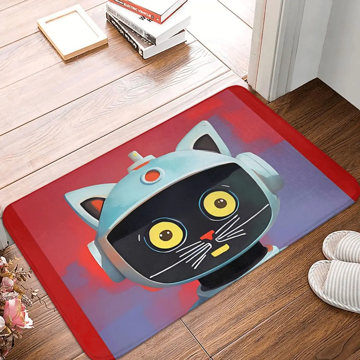 

Противоскользящий Придверный коврик, кухонный коврик, подстилка для входной двери в виде кошки, домашний декор