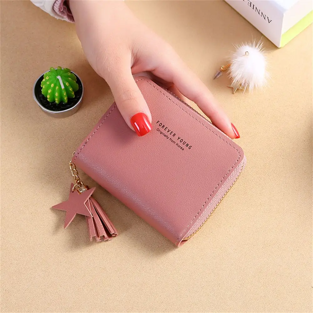 

2022 New Women's Wallet Short Zipper Tassel Luxury Long Wallet Patchwork Sequin Pu Leather Card Holder Coin Purse Female Wallets