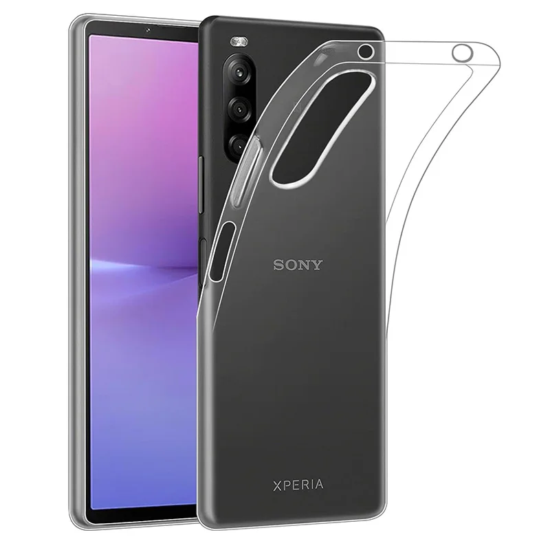 Тонкий противоударный Прозрачный чехол для Sony Xperia 5 V 10 1 VI IV силиконовый из ТПУ