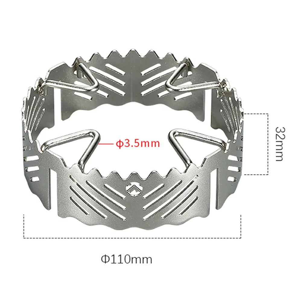 

CAMPINGMOON Windproof Stoves Rack Furnace Frame Windshield Picnic Wind Block Stove Windshield Bracket Windproof Ring
