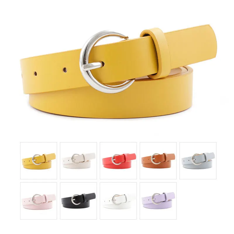 

The New Decorative Dress with Sweater Thin Belt Small Belt Women's Peplum Pin Buckle Korean Version of The Student Trouser Belt