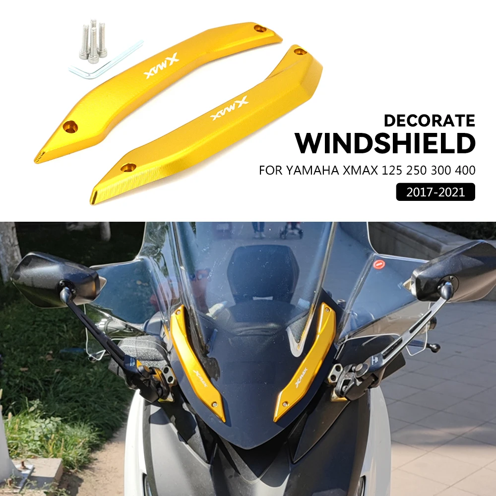 

Новинка 2017-2021 для YAMAHA XMAX 125 250 300 Φ X-MAX125 400 отражатели ветрового стекла комплект кронштейнов для лобового стекла из алюминия