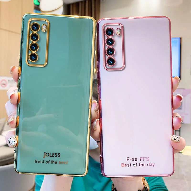 Для P smart 2021 чехол Роскошный покрытие Мягкий силиконовый для телефона Huawei P30 P20 P40 P50