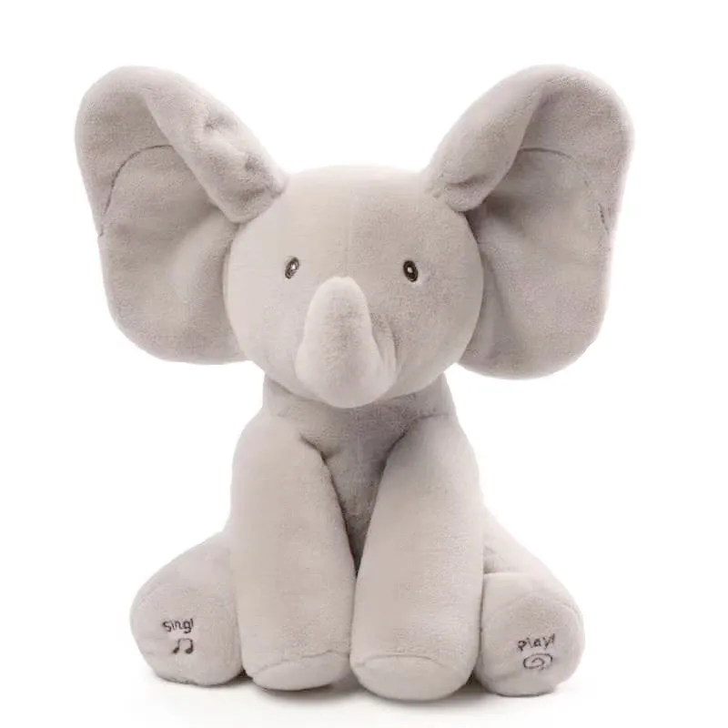 

Hide And Seek Elephant Baby Animal Plush Toy Ears Move Electric Music Toy Play Games Talking Singing Dolls for Toddlers Gift