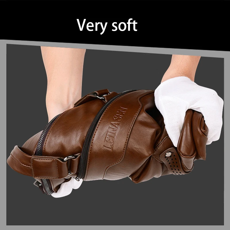 Большая вместительная сумка-портфель для мужчин сумки из искусственной кожи