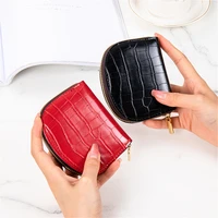 new women pu leather zipper wallet organ card package id credit card holder multi card slots protects case student coin purse