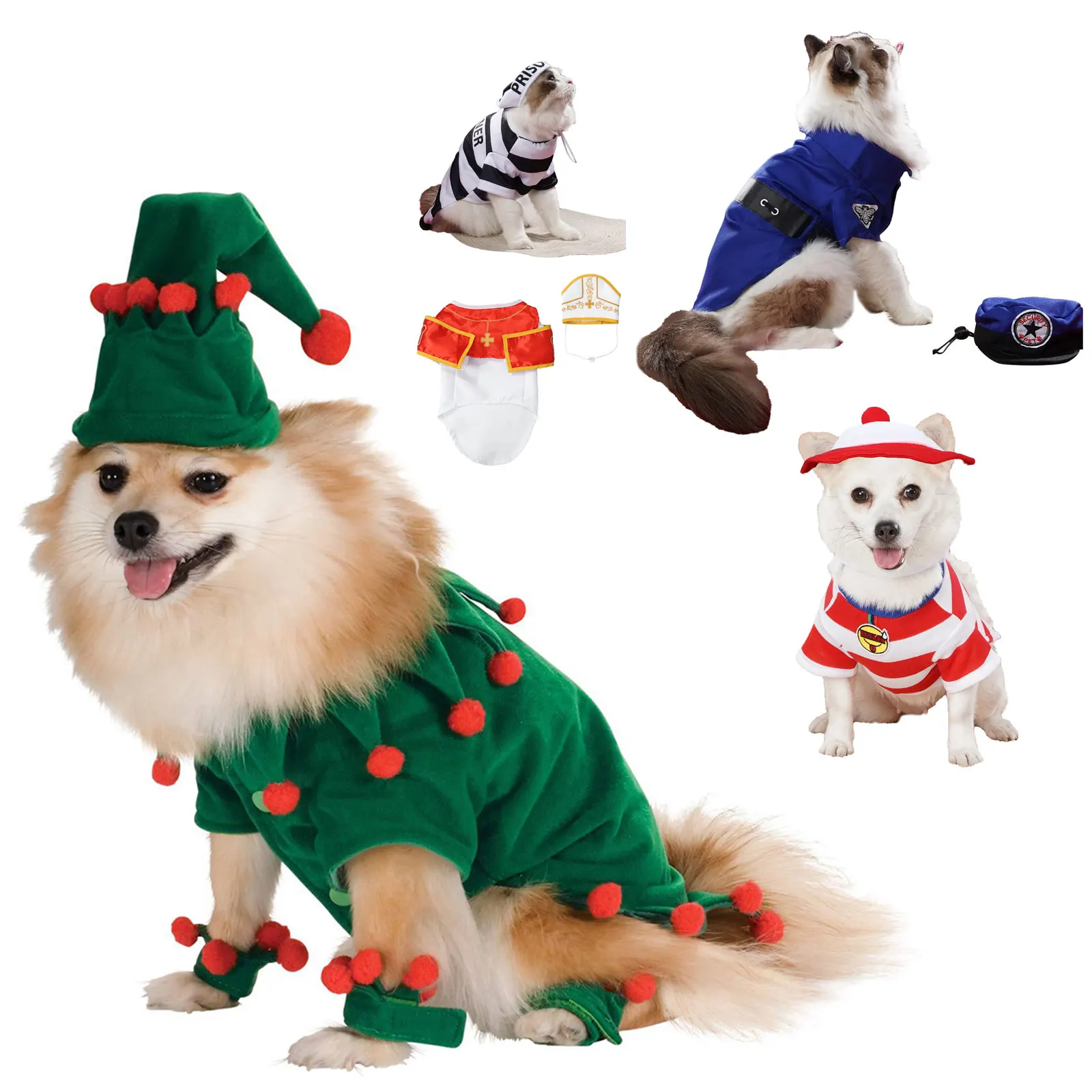 Хэллоуин домашнее животное собака щенок полицейский косплей костюм маленькие