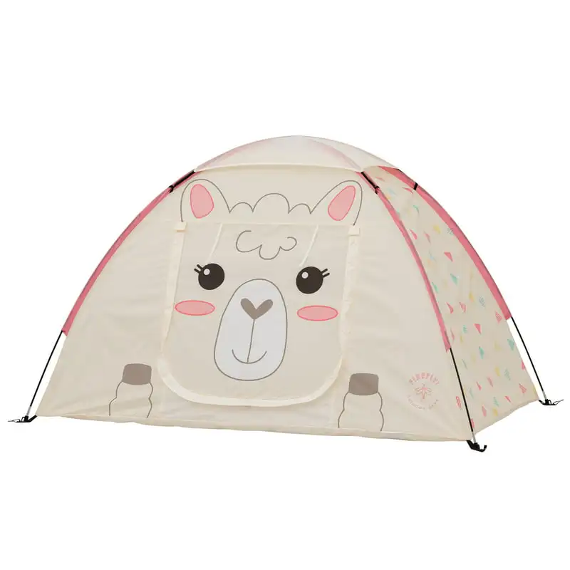 

Izzie the Llama 2-Person 's Camping Tent - Off-white/Pink Color, One Room