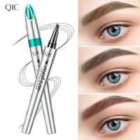 qic eyebrow pencil eyeliner makeup tools four fork waterproof sweat proof forked thin headed eyebrow pencil cosmetic for women