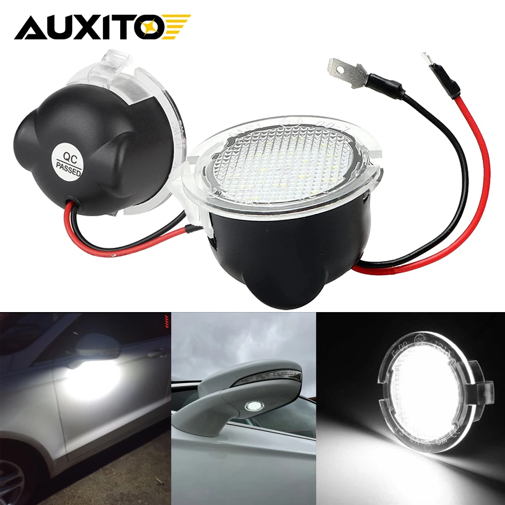 

2 шт. светодиодный светильник под зеркалом заднего вида для Ford Fusion Mustang Explorer F150 Flex Edge Mondeo mk5 Canbus без ошибок