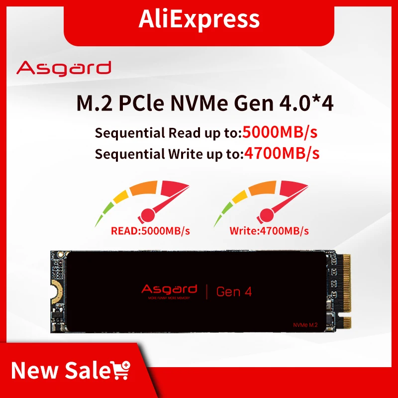 Твердотельный накопитель Asgard M2 512 Гб PCIe 4,0 Lite SSD NVME 512 ГБ ...