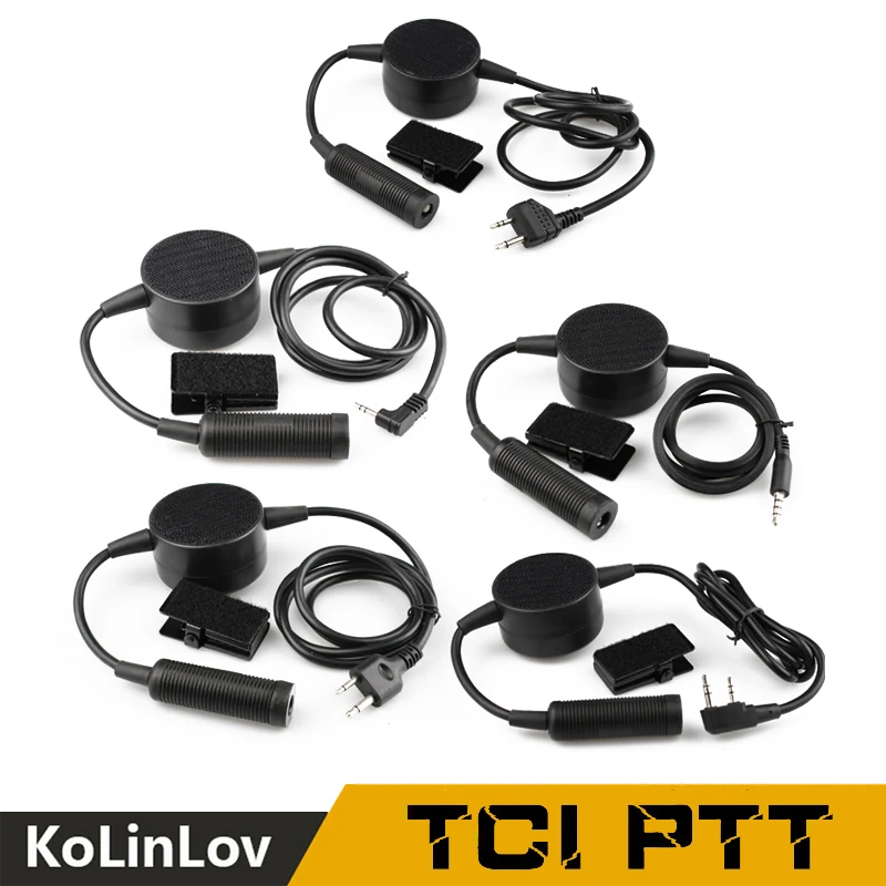 Tactical Headset TCI PTT Adapter for KENWOOD ICOM Midland Motorola Plug Walkie Talkie BaoFeng UV-82 Radio Headphone PTT Plug