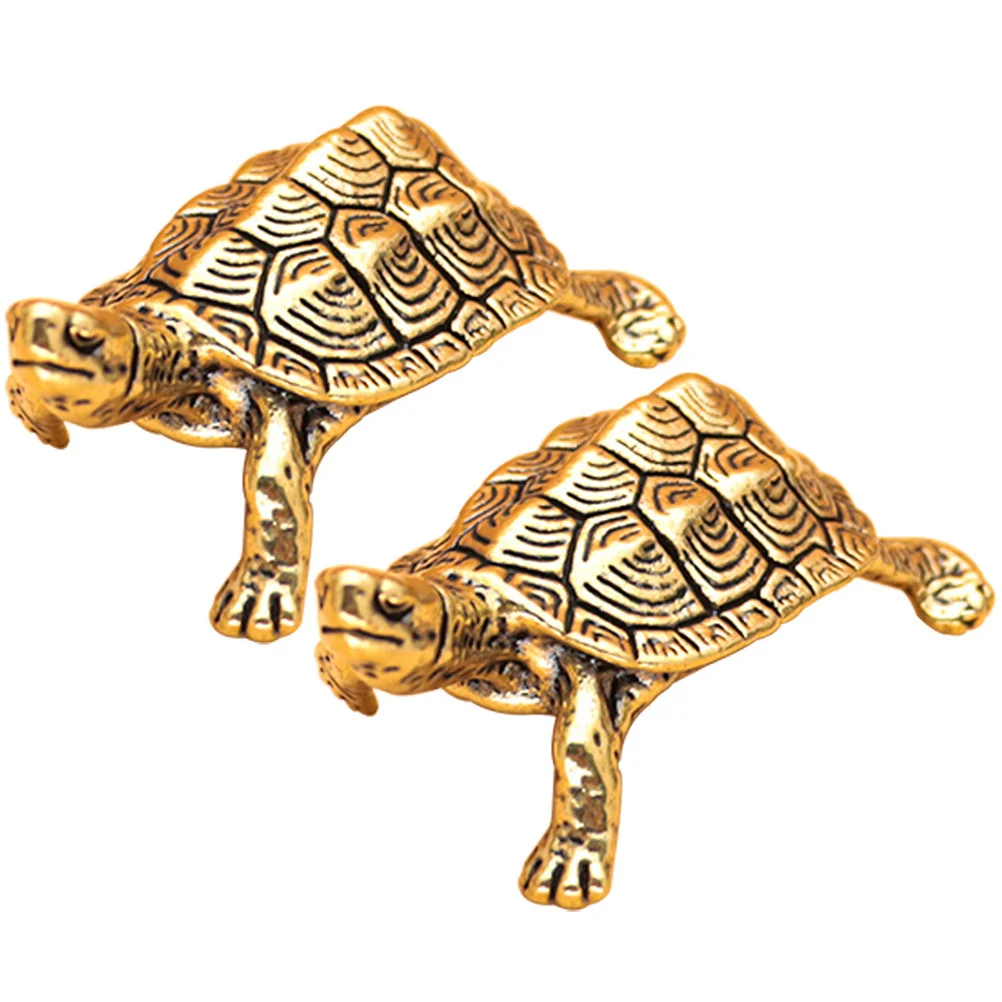 

Turtle Tortoise Brass Decor Mini Animal Statue Adornment Figurines Figurine Sturdy Miniature Craft Retro Sculpture Ornament