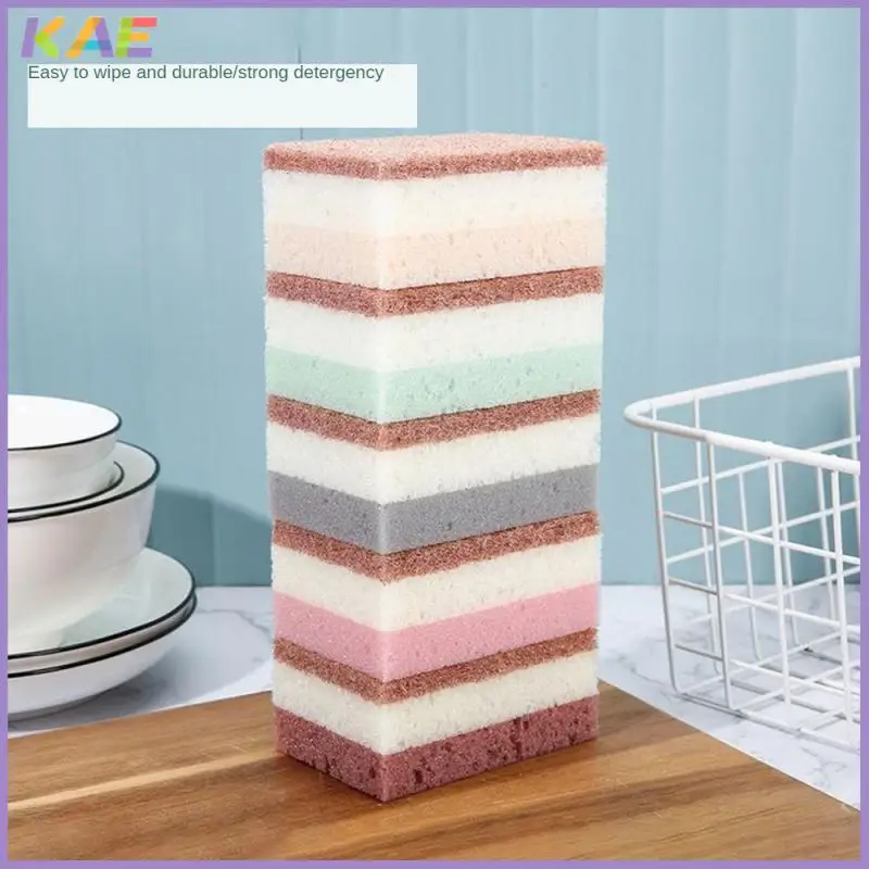 

Strong Flexibility Washing Dishes Sponge 10×7×4.2cm Strong Decontamination Colorful Sea Block Cleaning Tools Durable 5 Pieces